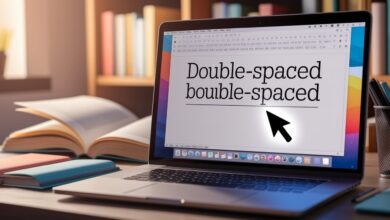 how to double space in word