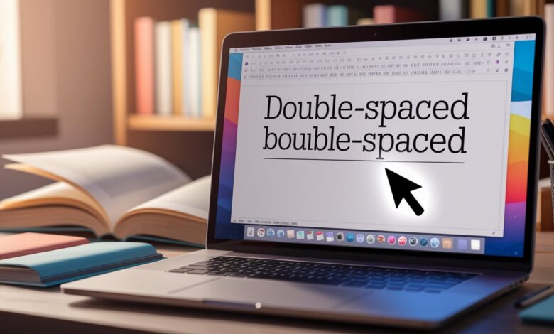 how to double space in word